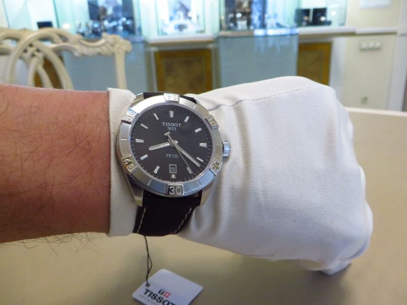 Tissot PR 100 Sport Quartz Black Dial Black Leather Strap Watch For Men - T101.610.16.051.00 Buy Now By Tissot