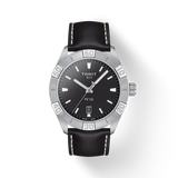 Tissot PR 100 Sport Quartz Black Dial Black Leather Strap Watch For Men - T101.610.16.051.00 Buy Now By Tissot