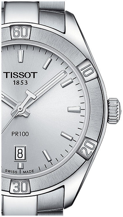 Tissot PR 100 Sport Chic Silver Dial Silver Steel Strap Watch for Women - T101.910.11.031.00 Buy Now By Tissot