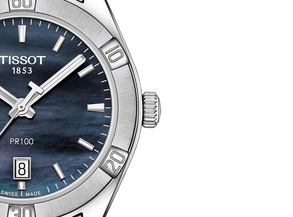 Tissot PR 100 Sport Chic Mother of Pearl Dial Watch For Women - T101.910.11.121.00 Buy Now By Tissot