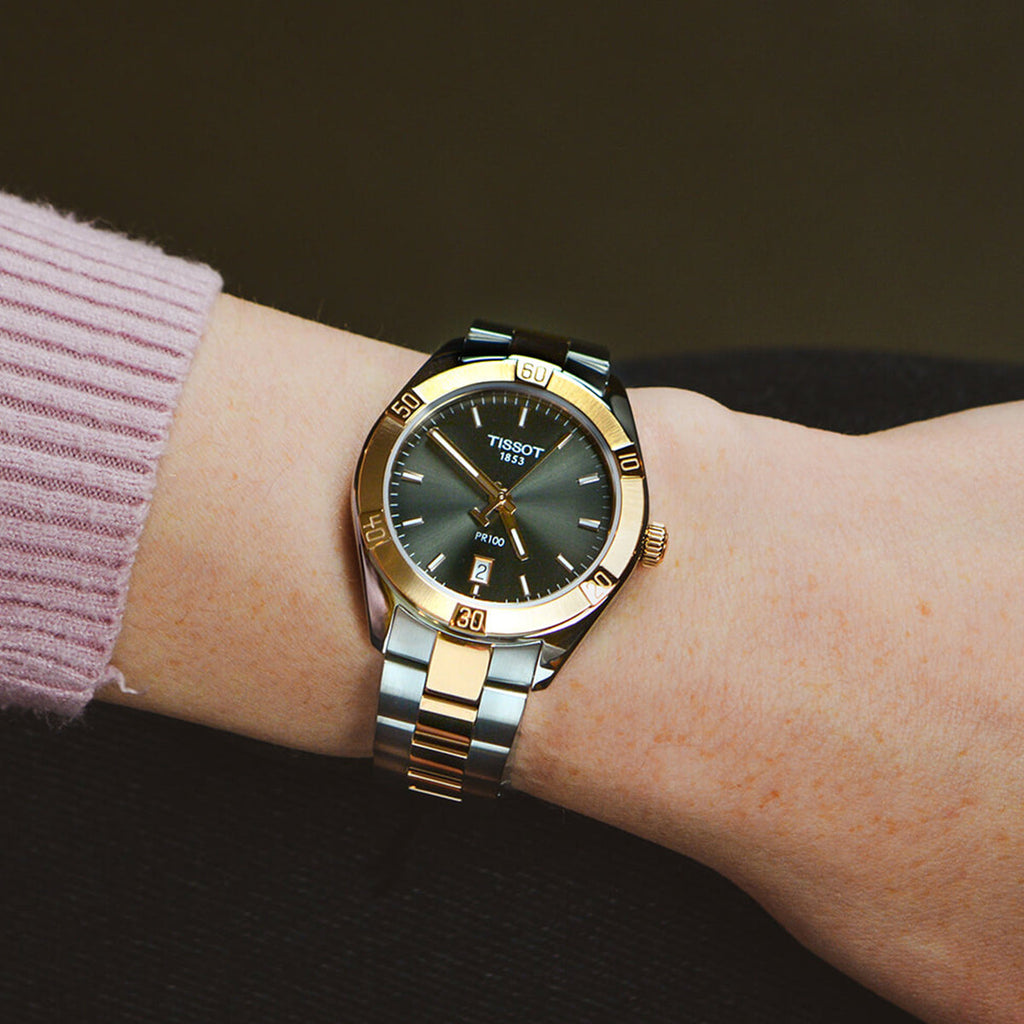 Tissot PR 100 Sport Chic Anthracite Dial Watch For Women - T101.910.22.061.00 Buy Now By Tissot