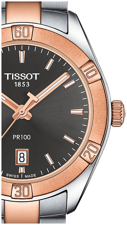 Tissot PR 100 Sport Chic Anthracite Dial Watch For Women - T101.910.22.061.00 Buy Now By Tissot