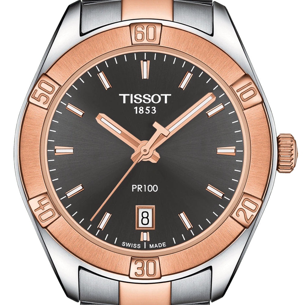 Tissot PR 100 Sport Chic Anthracite Dial Watch For Women - T101.910.22.061.00 Buy Now By Tissot