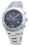 Tissot PR 100 Sport Chic Chronograph Diamonds Blue Dial Silver Steel Strap Watch for Women - T101.917.11.046.00 Buy Now By Tissot