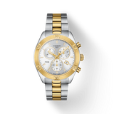 Tissot PR 100 Sport Chic Chronograph Silver Dial Two Tone Steel Strap Watch For Women - T101.917.22.031.00 Buy Now By Tissot