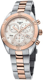 Tissot PR 100 Sport Chic Chronograph Diamonds Mother of Pearl Dial Two Tone Steel Strap Watch for Women - T101.917.22.116.00 Buy Now By Tissot
