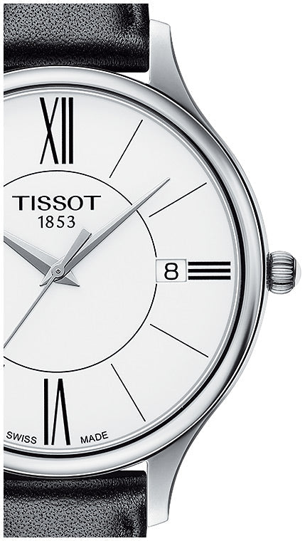 Tissot Bella Ora Round White Dial Black Leather Strap Watch For Women - T103.210.16.018.00 Buy Now By Tissot