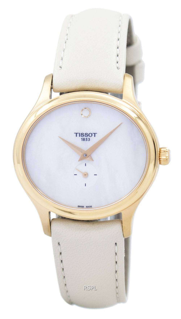 Tissot T Lady Bella Ora Mother of Pearl Dial Cream Leather Strap Watch for Women - T103.310.36.111.00 Buy Now By Tissot