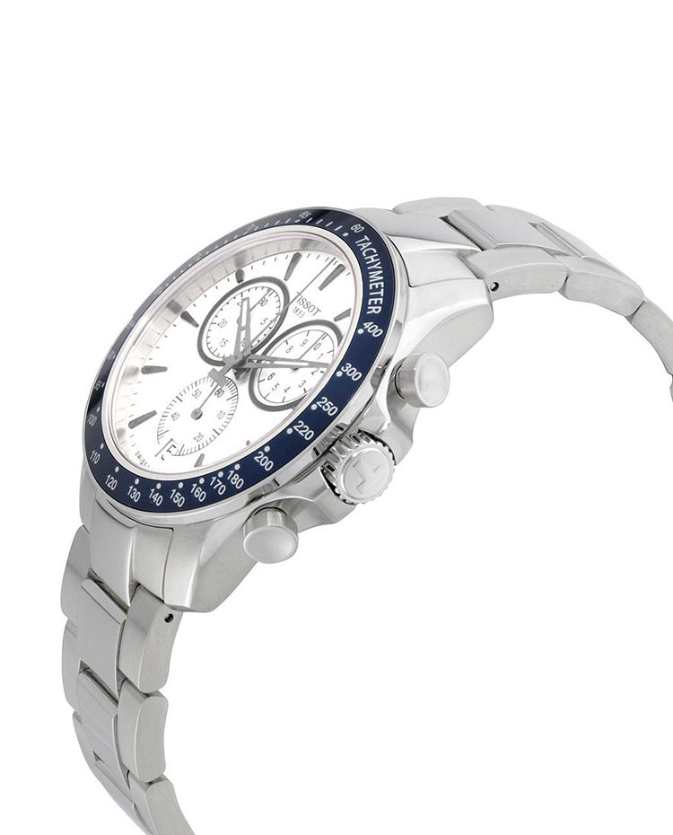 Tissot V8 Quartz T Sport Chronograph White Dial Silver Steel Strap Watch For Men - T106.417.11.031.00 Buy Now By Tissot