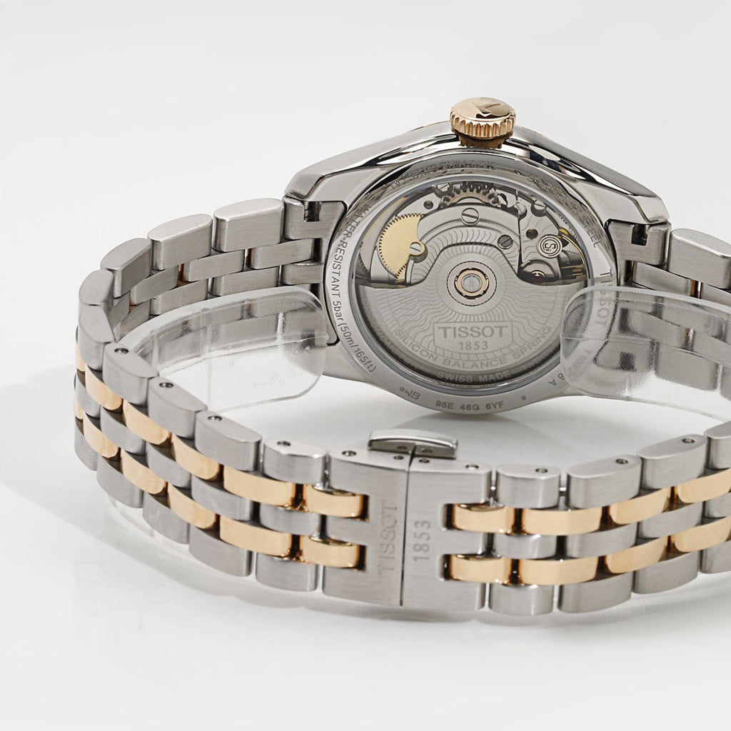 Tissot Ballade Powermatic 80 Cosc Mother of Pearl Dial Two Tone Steel Strap Watch For Women - T108.208.22.117.01 Buy Now By Tissot