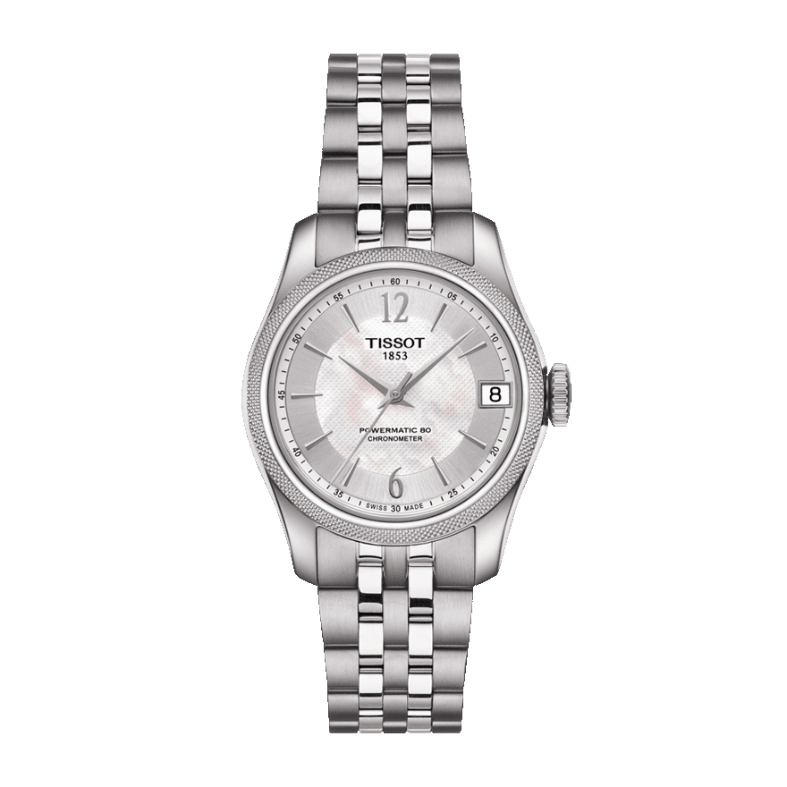 Tissot Ballade Powermatic 80 Automatic Mother of Pearl Dial Silver Steel Strap Watch For Women - T108.208.11.117.00 Buy Now By Tissot