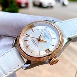 Tissot T-Classic Powermatic 80 Mother of Pearl Silver Dial White Leather Strap Watch For Women - T108.208.26.117.00 Buy Now By Tissot