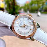 Tissot T-Classic Powermatic 80 Mother of Pearl Silver Dial White Leather Strap Watch For Women - T108.208.26.117.00 Buy Now By Tissot