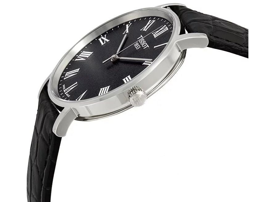 Tissot Everytime Medium Black Dial Black Leather Strap Watch For Men - T109.410.16.053.00 Buy Now By Tissot