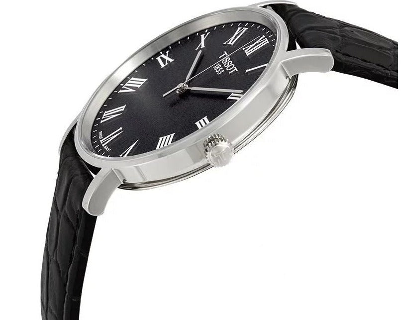 Tissot T Classic Dream Black Dial Black Leather Strap Watch for Men - T122.410.16.053.00 Buy Now By Tissot