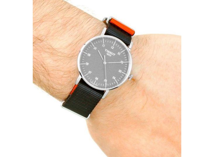 Tissot Everytime Medium Black Dial Black NATO Strap Watch For Men - T109.410.17.077.00 Buy Now By Tissot