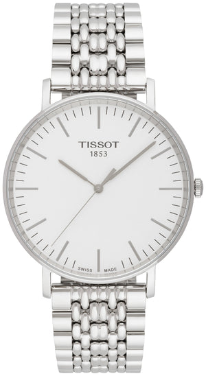 Tissot T Classic Everytime Large White Dial Silver Steel Strap Watch for Men - T109.610.11.031.00 Buy Now By Tissot