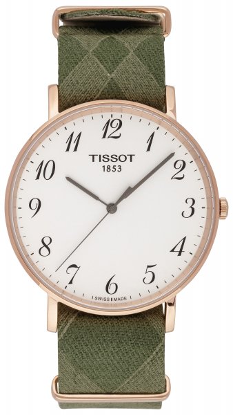 Tissot T Classic Everytime White Dial Green Nylon Strap Watch for Men - T109.610.38.032.00 Buy Now By Tissot