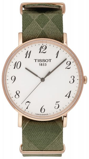 Tissot T Classic Everytime White Dial Green Nylon Strap Watch for Men - T109.610.38.032.00 Buy Now By Tissot