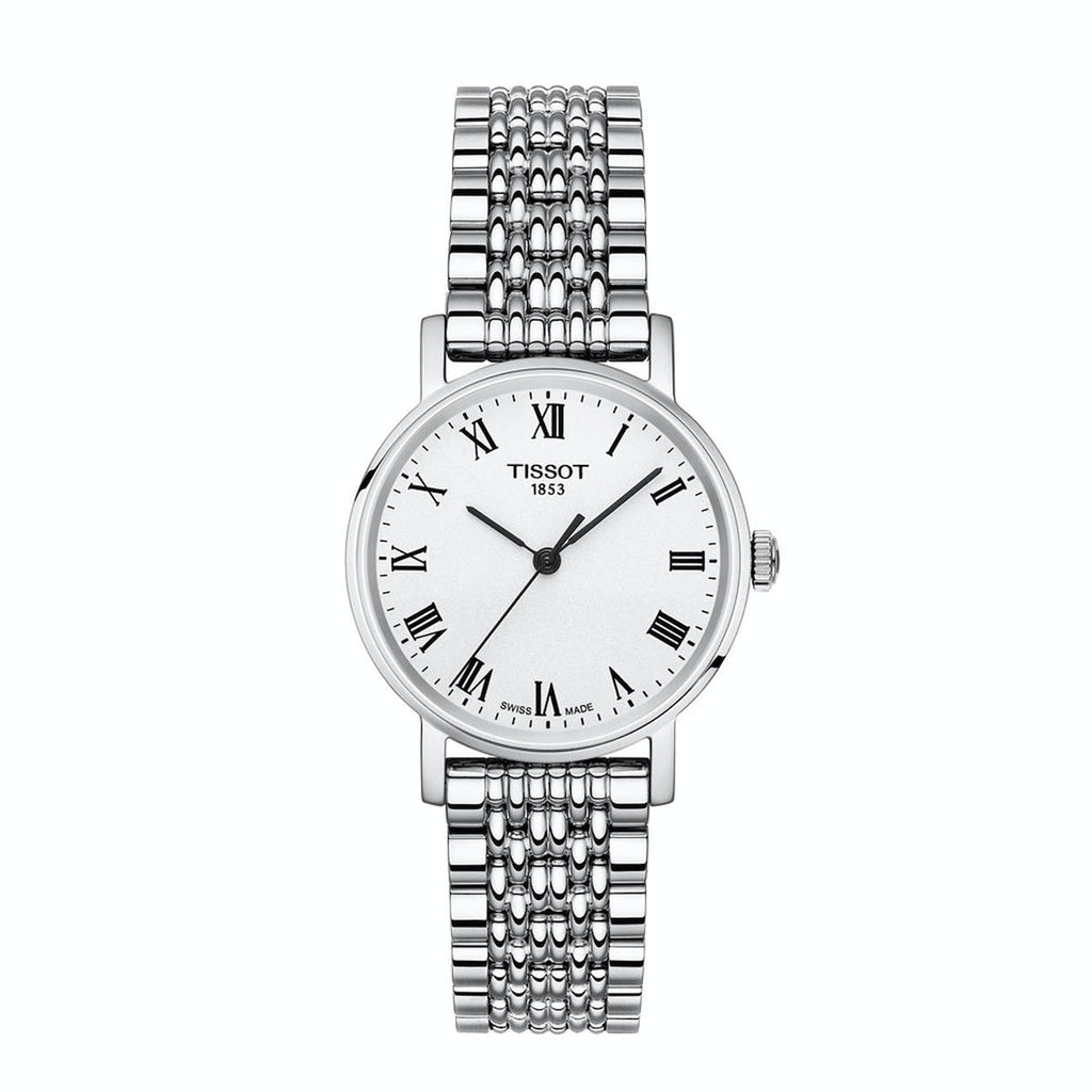 Tissot T Classic Everytime Small White Dial Silver Mesh Bracelet Watch For Women - T109.210.11.033.00 Buy Now By Tissot