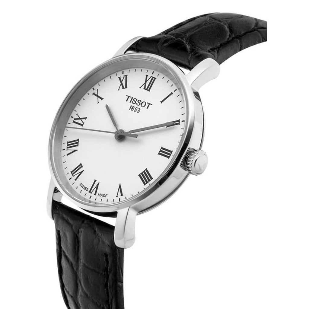 Tissot Everytime Small White Dial Black Leather Strap Watch For Women - T109.210.16.033.00 Buy Now By Tissot