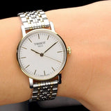 Tissot Everytime Medium White Dial Two Tone Mesh Bracelet Watch For Men - T109.410.22.031.00 Buy Now By Tissot