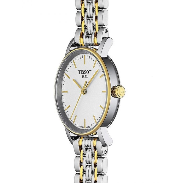 Tissot T Classic Everytime Small White Dial Two Tone Mesh Bracelet Watch For Women - T109.210.22.031.00 Buy Now By Tissot