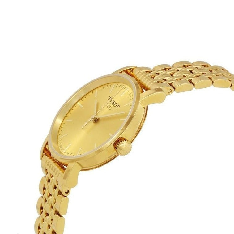 Tissot T Classic Everytime Desire Small Gold Dial Gold Mesh Bracelet Watch For Women - T109.210.33.021.00 Buy Now By Tissot