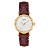 Tissot Everytime Desire Small White Dial Maroon Leather Strap Watch For Women - T109.210.36.031.00 Buy Now By Tissot