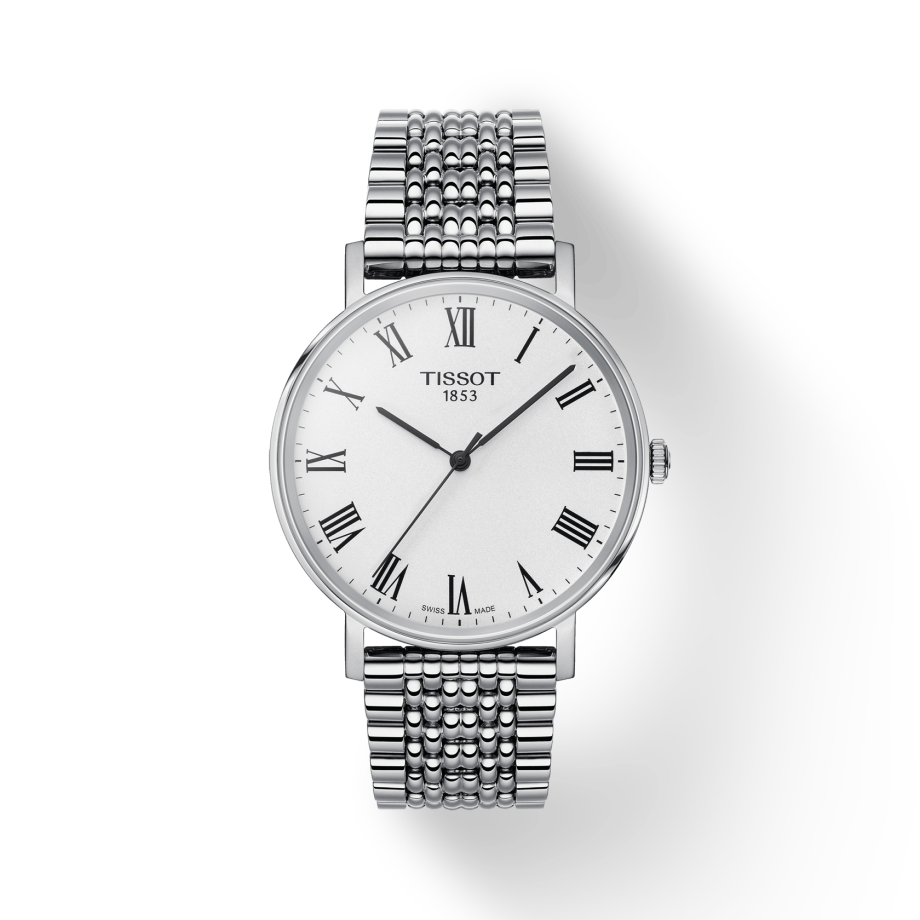 Tissot T Classic Everytime White Dial Silver Mesh Bracelet Watch For Men - T109.410.11.033.00 Buy Now By Tissot