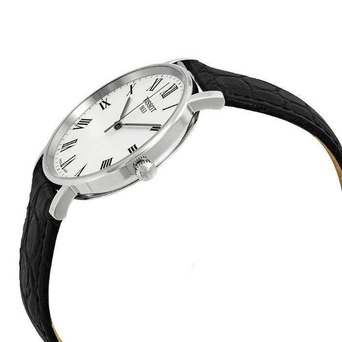 Tissot Everytime Medium White Dial Black Leather Strap Watch For Men - T109.410.16.033.01 Buy Now By Tissot