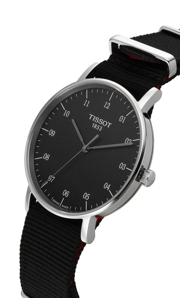 Tissot Everytime Medium Black Dial Black NATO Strap Watch For Men - T109.410.17.077.00 Buy Now By Tissot