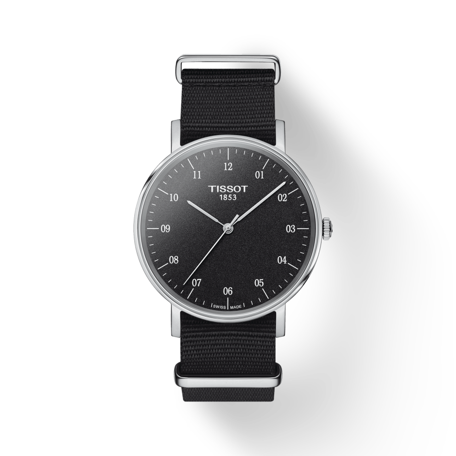 Tissot Everytime Medium Black Dial Black NATO Strap Watch For Men - T109.410.17.077.00 Buy Now By Tissot
