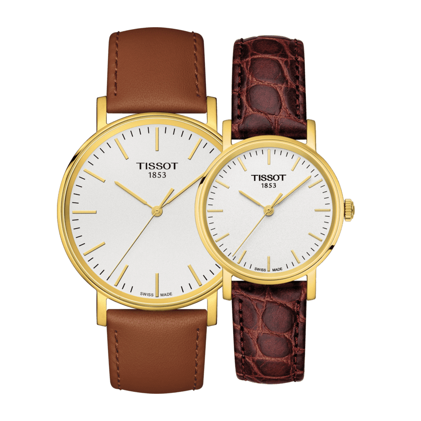 Tissot T Classic Everytime White Dial Brown Leather Strap Watch For Men - T109.410.36.031.00 Buy Now By Tissot