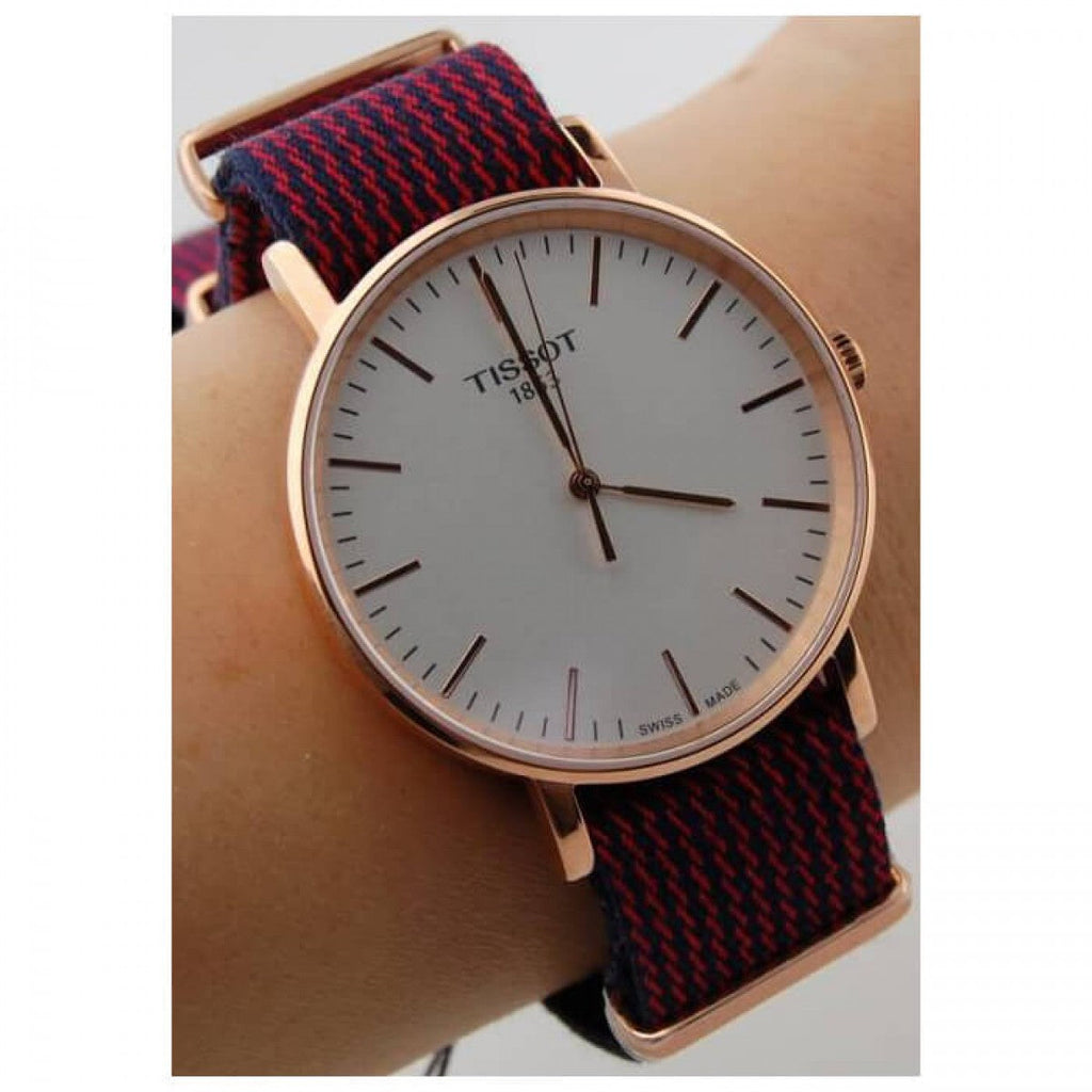 Tissot T Classic Everytime Medium White Dial Two Tone NATO Strap Watch for Men - T109.410.38.031.00 Buy Now By Tissot