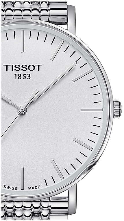 Tissot T Classic Everytime Large White Dial Silver Steel Strap Watch for Men - T109.610.11.031.00 Buy Now By Tissot