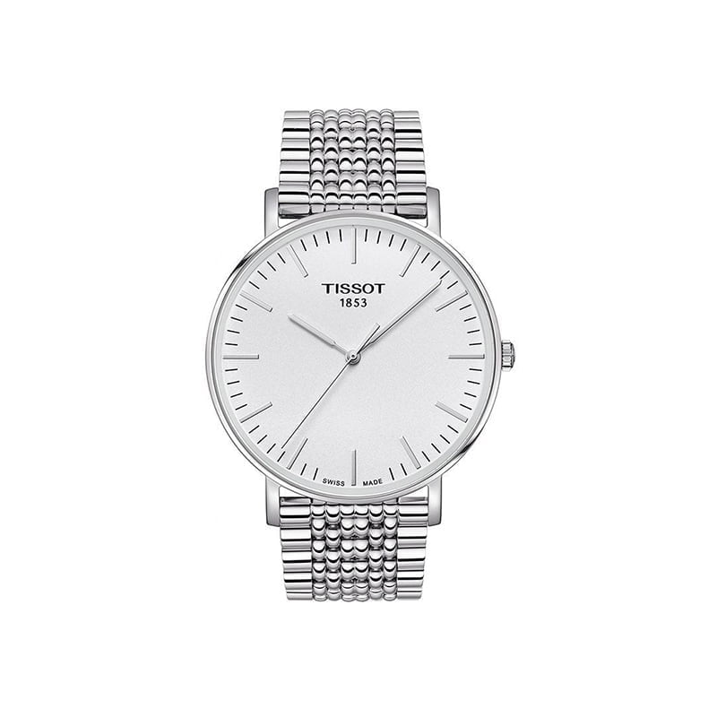 Tissot T Classic Everytime Large White Dial Silver Steel Strap Watch for Men - T109.610.11.031.00 Buy Now By Tissot