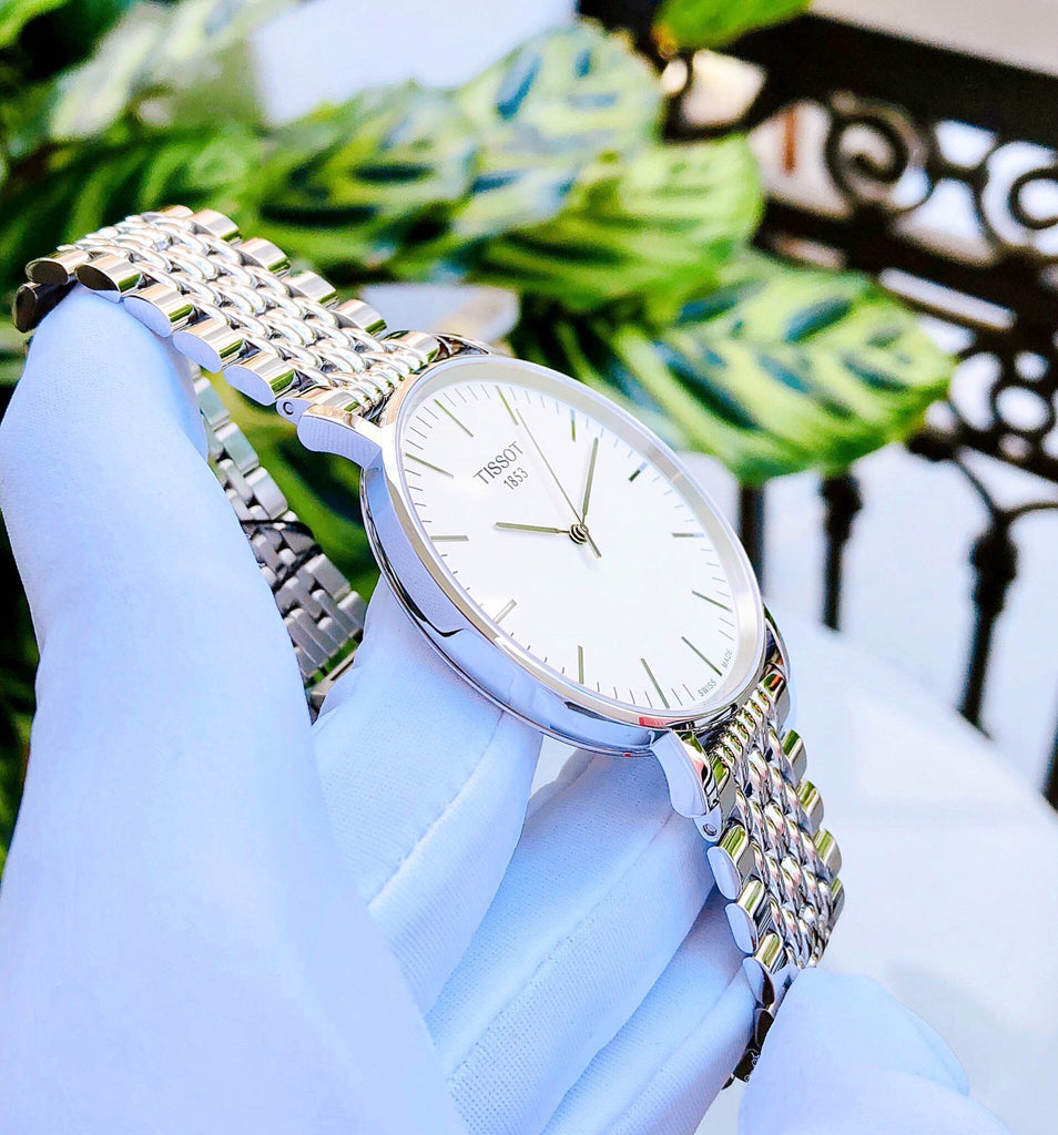 Tissot T Classic Everytime Large White Dial Silver Steel Strap Watch for Men - T109.610.11.031.00 Buy Now By Tissot