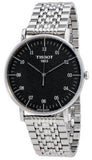 Tissot Everytime Large Black Dial Silver Mesh Bracelet Watch For Men - T109.610.11.077.00 Buy Now By Tissot