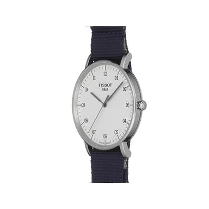 Tissot T Classic Everytime Large White Dial Blue NATO Strap Watch For Men - T109.610.17.037.00 Buy Now By Tissot