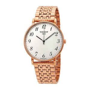 Tissot T Classic Everytime White Dial Rose Gold Mesh Bracelet Watch for Men - T109.610.33.032.00 Buy Now By Tissot