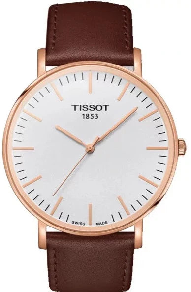 Tissot T Classic Everytime White Dial Brown Leather Strap Watch for Men - T109.610.36.031.00 Buy Now By Tissot