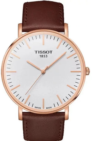 Tissot T Classic Everytime White Dial Brown Leather Strap Watch for Men - T109.610.36.031.00 Buy Now By Tissot