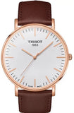 Tissot T Classic Everytime White Dial Brown Leather Strap Watch for Men - T109.610.36.031.00 Buy Now By Tissot