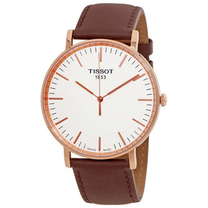 Tissot T Classic Everytime White Dial Brown Leather Strap Watch for Men - T109.610.36.031.00 Buy Now By Tissot