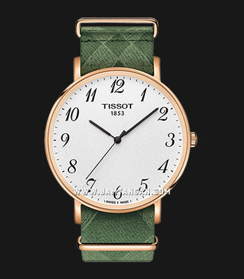 Tissot T Classic Everytime White Dial Green Nylon Strap Watch for Men - T109.610.38.032.00 Buy Now By Tissot