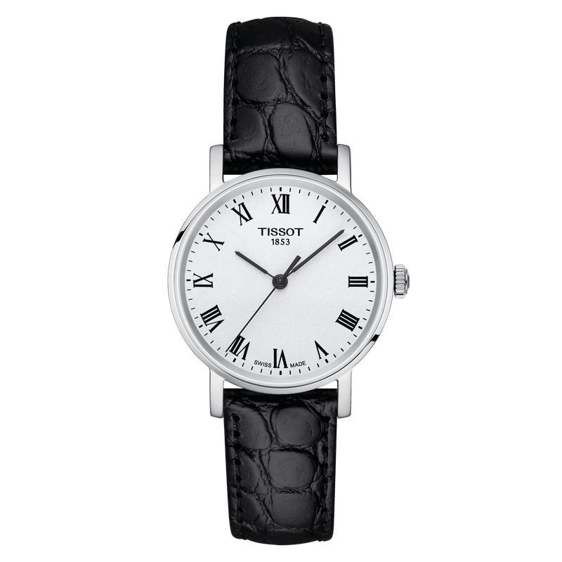 Tissot Everytime Small White Dial Black Leather Strap Watch For Women - T109.210.16.033.00 Buy Now By Tissot