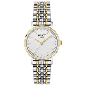 Tissot T Classic Everytime Small White Dial Two Tone Mesh Bracelet Watch For Women - T109.210.22.031.00 Buy Now By Tissot