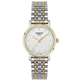 Tissot T Classic Everytime Small White Dial Two Tone Mesh Bracelet Watch For Women - T109.210.22.031.00 Buy Now By Tissot
