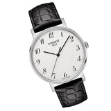 Tissot Everytime Desire Medium White Dial Black Leather Strap Watch For Men - T109.410.16.032.00 Buy Now By Tissot